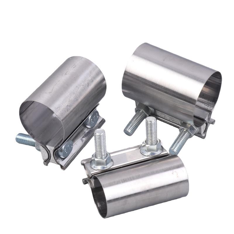 1Pcs Strong Stainless Steel Exhaust Pipe Clamp - 40/45/50/53/55/57/60/63mm Universal Connection Hoop Car Accessories