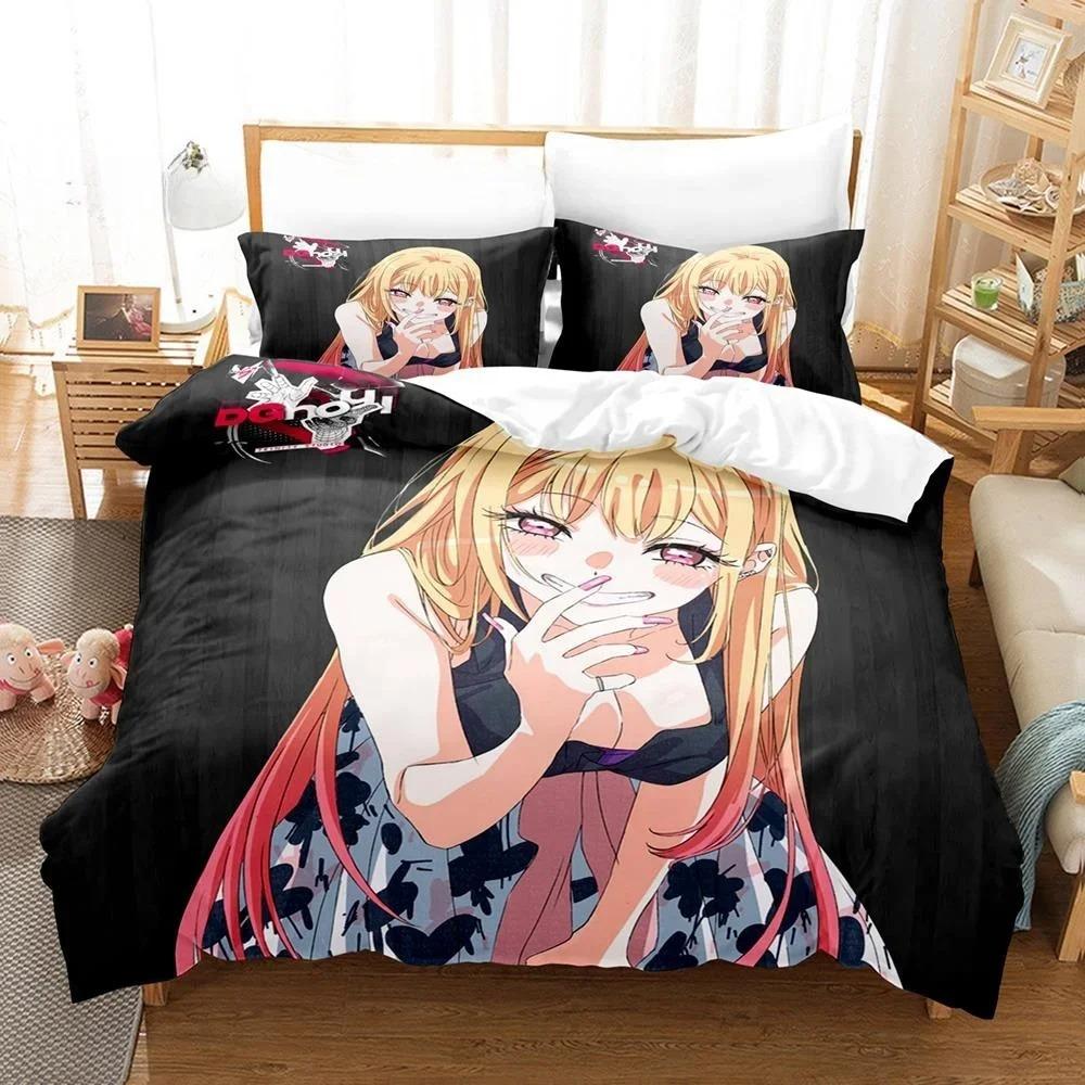 Anime My Dress-Up Darling Bedding Set Single Twin Full Queen King Size Bed Set Adult Kid Bedroom Duvet Cover Sets Home Textiles