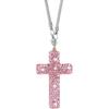 Crystal Cross Car Rear View Mirror Charm, Bling Rhinestone Car Hanging Accessories