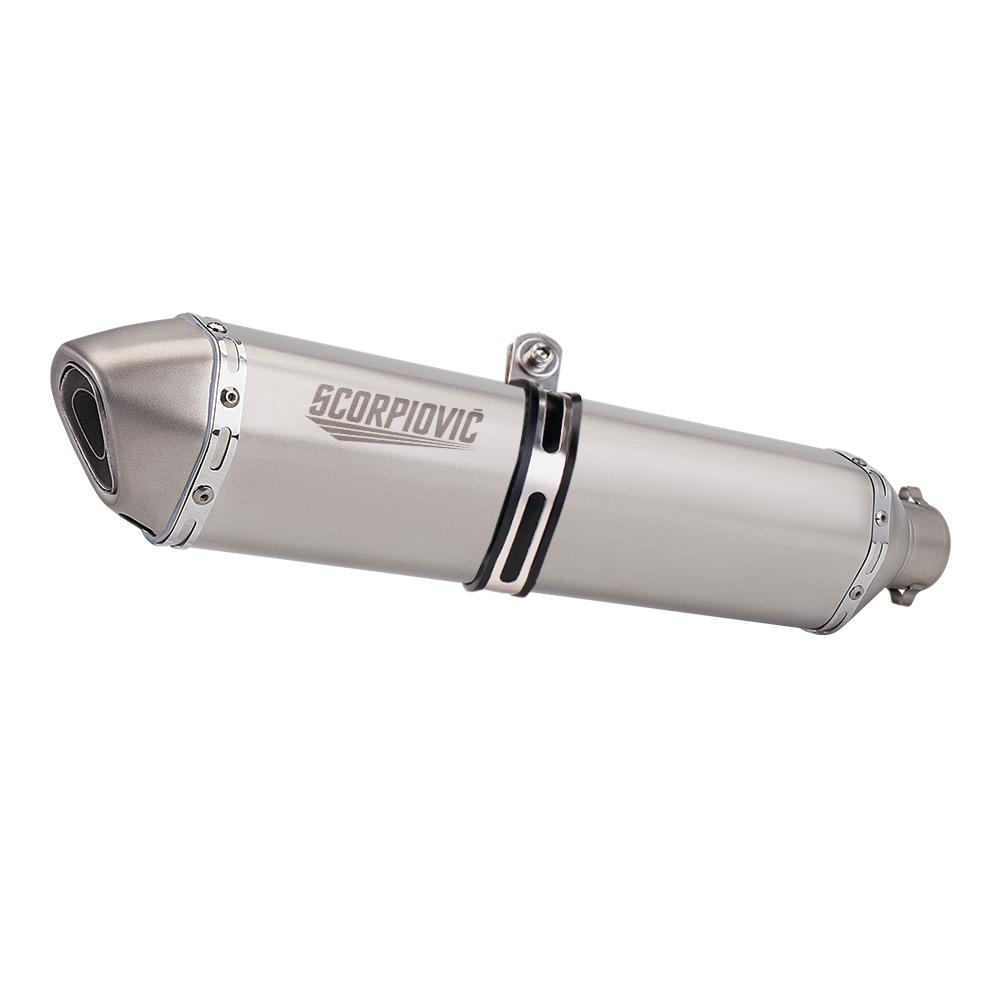 Universel 51MM Motorcykel Rustfrit Stål Udstødningsrør 570mm til ninja400 R3 Z900 S1000RR MT-07 pcx160 duke390 R1