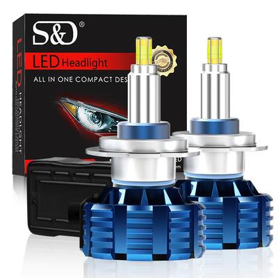 2 szt. 6-stronne 30000LM 3D H7 CSP LED Żarówki Reflektorowe Canbus 360° H1 H11 HB3 HB4 9012 Hir2 Led H8 9006 9005 Samochodowy Turbo Reflektor 80W Lampa Samochodowa 12V 6000K