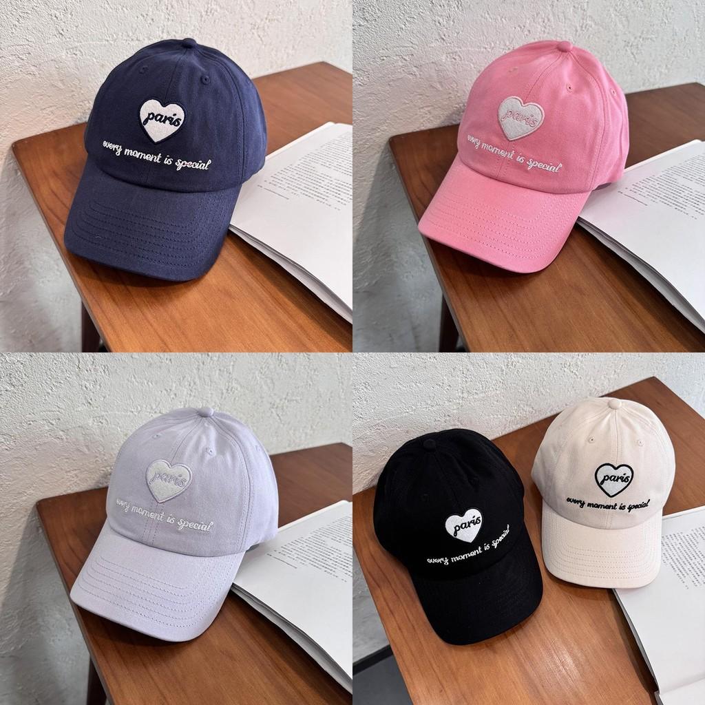 Letter Heart Embroidery Women Baseball Cap With Curved Brim For Casual Outings