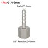 1Pcs 111 Stainless Steel Hose Barb Connector Silver Tone Straight Design Pipe Fitting Connector 6-19mm Barb Sizes