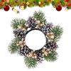 Christmas Candle Rings Wreaths Mini Christmas Candle Wreath With Red Berries Candle Holder Garland Cabinet Decor For Holiday