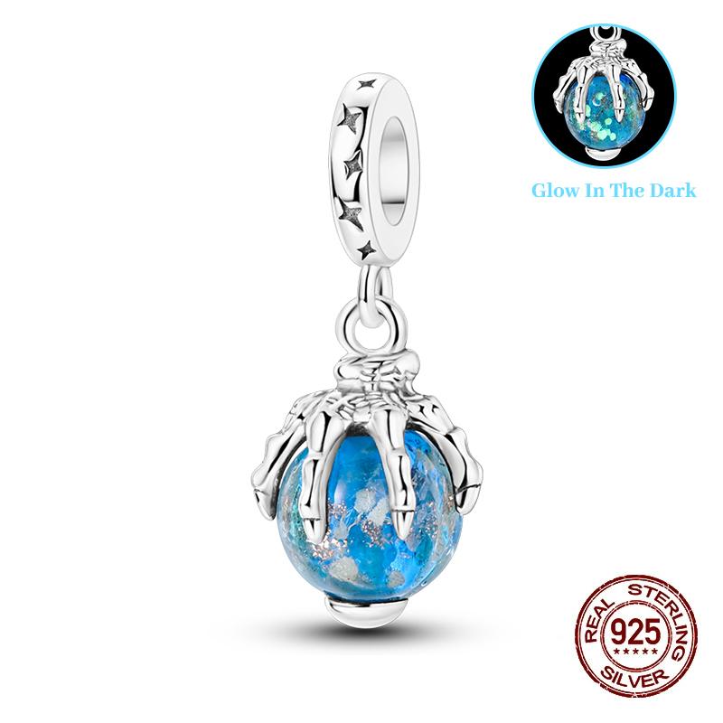 Authentic Copper Glowing Planet Zircon Floral Fairy Four Leaf Shamrock Charms Bead Fit Authentic Bracelets Diy Jewelry Gift
