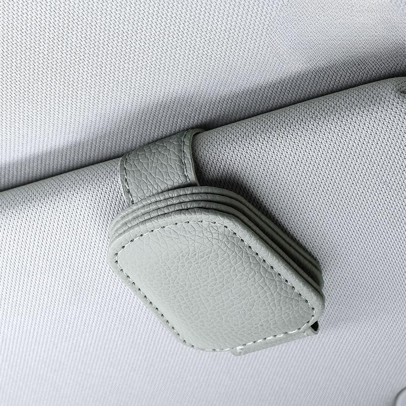Elegant Premium Car Glasses Holder with Multi-Card Storage for Visor