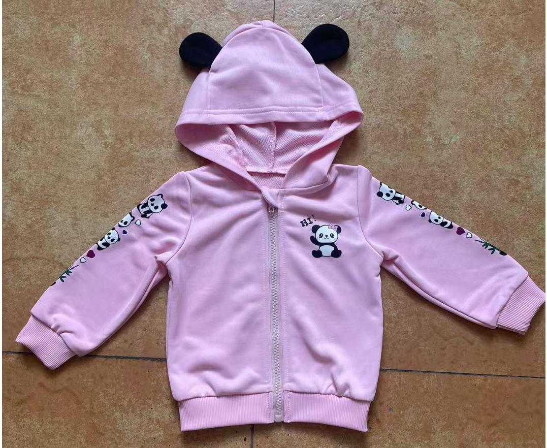 

Пальто для девочек, топы с длинным рукавом с принтом, детская зимняя одежда 6 розовый