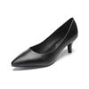6CM Middle Heel Shallow Mouth Pointed Single Shoes White Work Footwear Professional High-heeled Shoes Women Wedding Shoes Bride