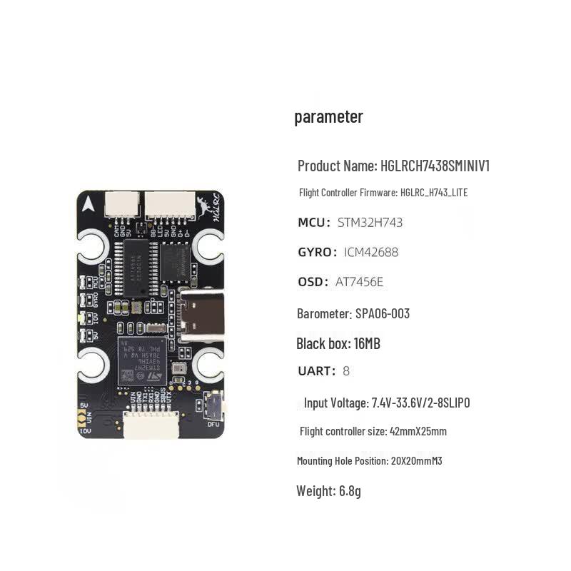 HGLRC H743mini Nightblade FPV Flight Controller