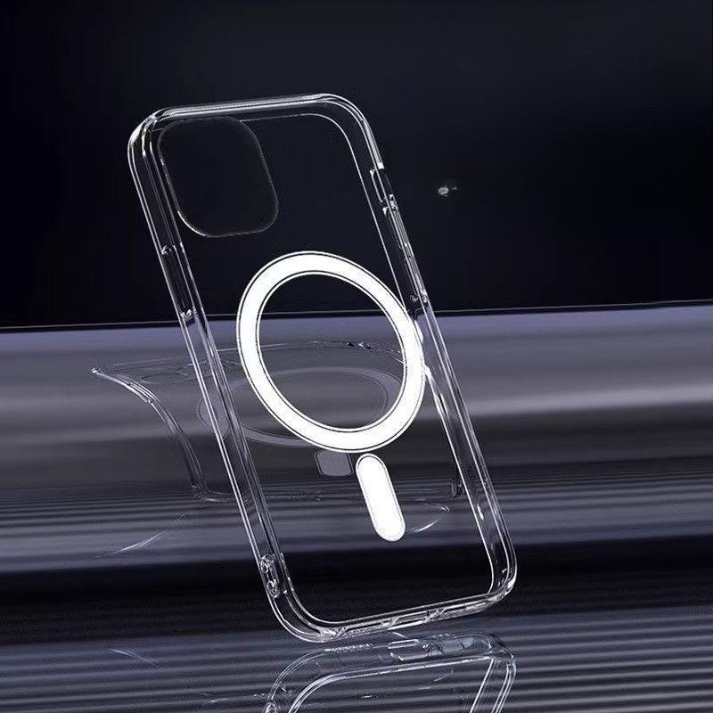 

Apple 15 Прозрачный Магнитный Беспроводной Чехол для Мобильного Телефона с Большим Отверстием iPhone 14proamx 1312 Защитный Чехол от Падений iphone11PROMAX (6.5 inch)