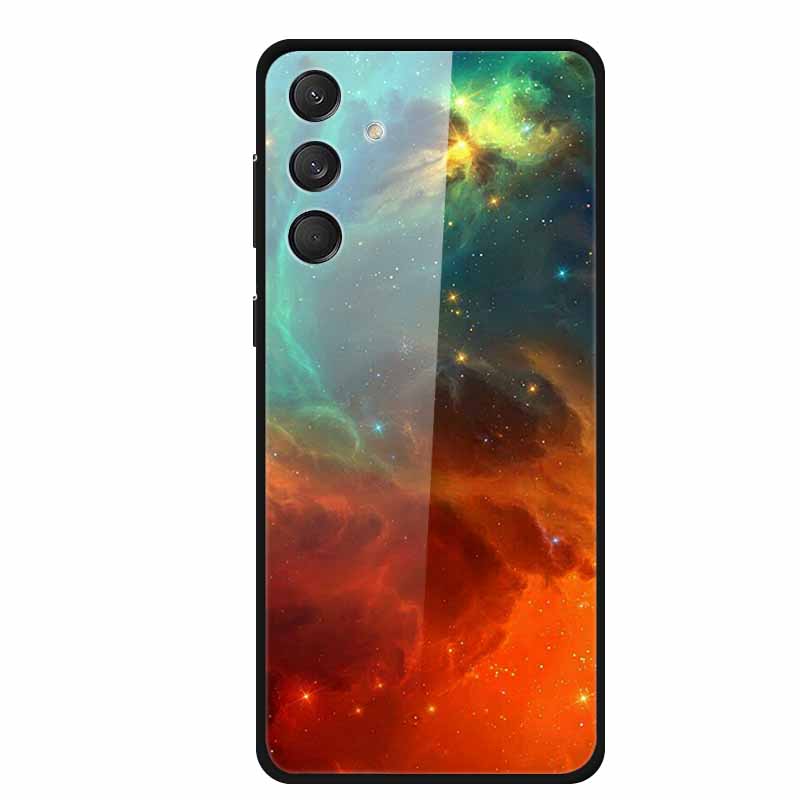 Tempered Glass Phone Cases for Samsung A16 Cases Space Print Hard Back Covers for Samsung Galaxy A16 4G 5G Shells Coque A16 2024
