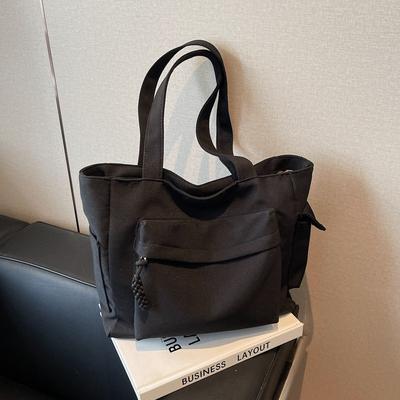 Large Capacity Canvas Tote Bags for Work Commuting Carrying Handbag College Style Student Outfit Book Shoulder Bag Women Bags