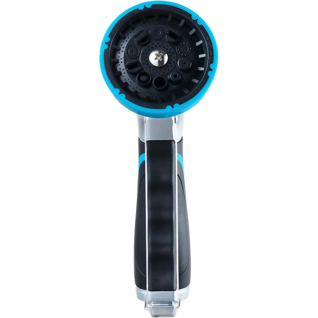 VEVOR Hose Nozzle, 10 Adjustable Spray Patterns, Metal Water Nozzle with Comfortable Ergonomic Grip, Garden Nozzle Sprayer with Flow Control for