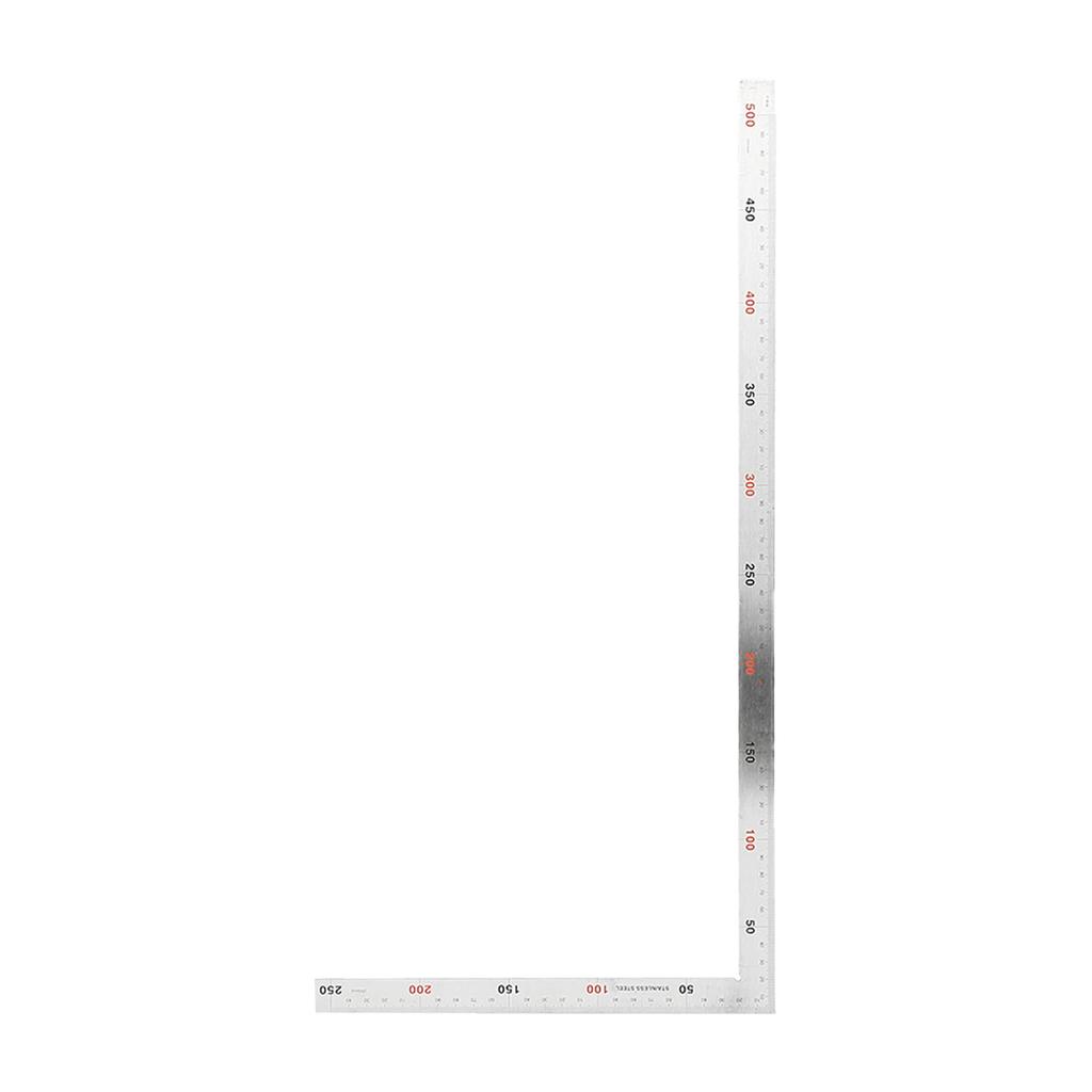 Stainless Steel 500x250mm 90 Degree Right Angle Ruler Measurement Square Tool (#02)