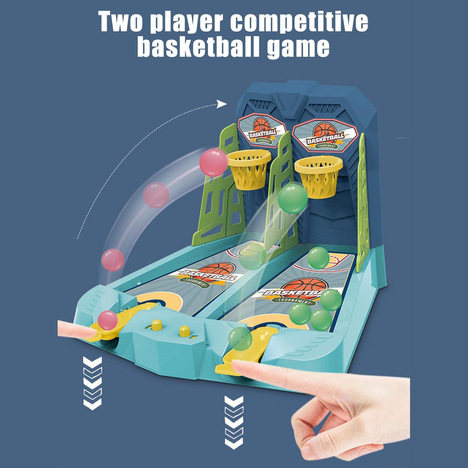 

Настольная игра-головоломка Fingertip Basketball Double Shot для детей, подарок на день рождения, повседневная игрушка для родителей и детей, 3-14 лет, 1 коробка One Size синий