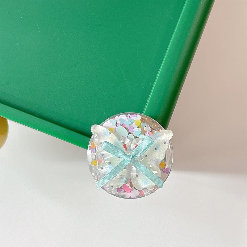 Creative Colorful Sequin Bow Tie 3D Butterfly Phone Holder & Magnetic Ring Stand