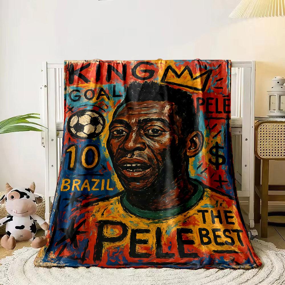 

Colorful collage with soccer icons, bold text, crown, and vibrant hues. for all seasons blanket lunch break throw gift 80cm x 120cm