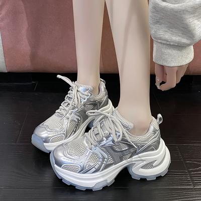 Fashion 2024 Autumn New Fashion Designer Women's Sports Shoes Casual Outdoor Hiking Thick-soled Tennis Shoes