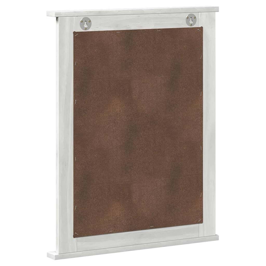 VIGO Mirror Antique White 55.5 x 5 x 70 cm Solid Pine Wood
