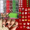 24/28 Rum Sæt med Rhinestones til Neglekunst Skinnende Flatback Farverige Rhinestones Neglekunst