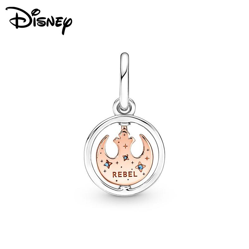 Disney 925 silver Mickey Minnie and Toy Story bass Lightyear Pendant Beads original DIY Bracelet suitable for Girls Gift