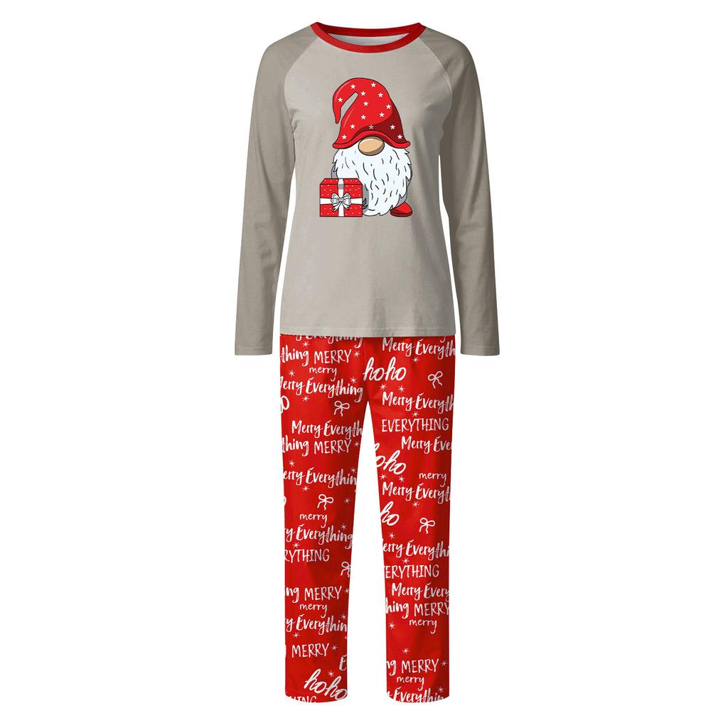 Familienpassende Drucksets Pyjamas Loungewear Outfits Familienpassendes Langarm-Oberteil+Hose Set