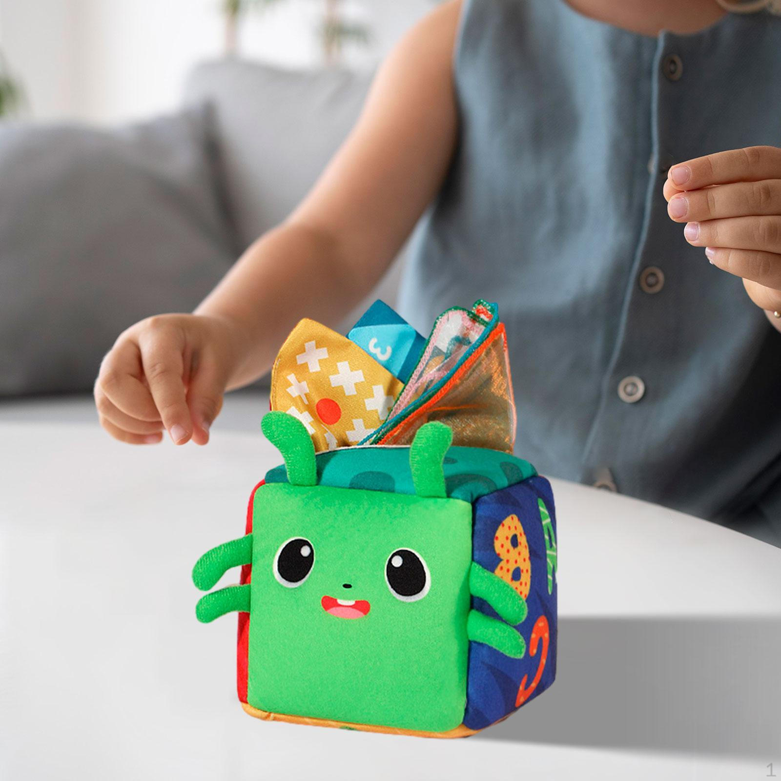 

Baby Tisue Box Montessori Toys Crinkle Learning Square Toy Сенсорна для зелений