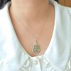 Hotan Jade S925 Silver Inlaid Jasper Gourd Pendant Necklace for Women