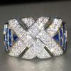 2026 New European and American Design Ring Women's Heavy Industry Shining Cross Design Fashion Personality Niche Zircon