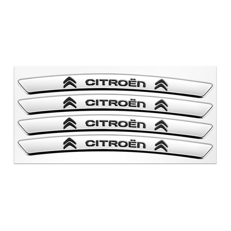 4pcs Car Styling Tire Wheel Stickers Decorative Racing Accessories For Citroen Grand Berlingo Jumper Celysee Xsara Picasso