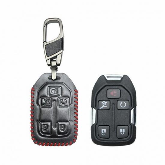 High New Leather Remote Fob Smart Keyless Key Cover Case For Chevy GMC HYQ1AA
