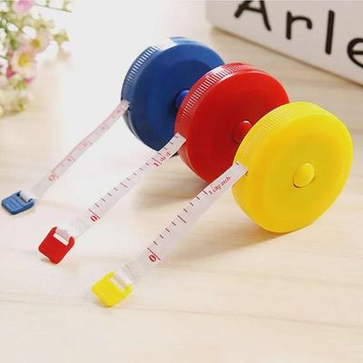 Cute 1.5m Plastic Mini Tape Measure - Automatic Retractable Soft Ruler for Clothing