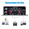 Home Mini Amplifier DC12V Audio Power Amplifier Stereo Subwoofer Bluetooth Player For Home Speakers and Car Media Systems