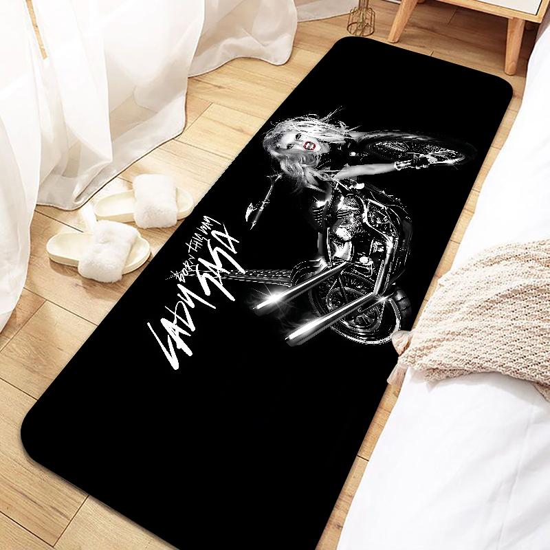 Singer Lady Gaga Door Mat Entrance Non-slip Doormat Washable Kitchen Carpet Living Room Hallway Rugs Bathroom Bath Door Mats