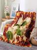 Cozy Flannel Throw Blanket With Creative Design For Sofa Or Bed  Perfect For Home Textiles
