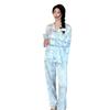 2025 Women's Ice Silk Tie-Dye Butterfly Pajama Set: Long Sleeve Top & Pants