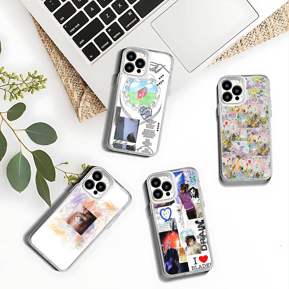 Bladee 333 Drain Gang Phone Case For iPhone 17,16,15,14,13,12,11 Pro,Max,Plus,X,XS,XR,SE4,E Mini Transparent Soft Cover