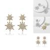 Chic 2021 Alloy Geometric Pom-pom Earrings In Gold And Silver For Ladies