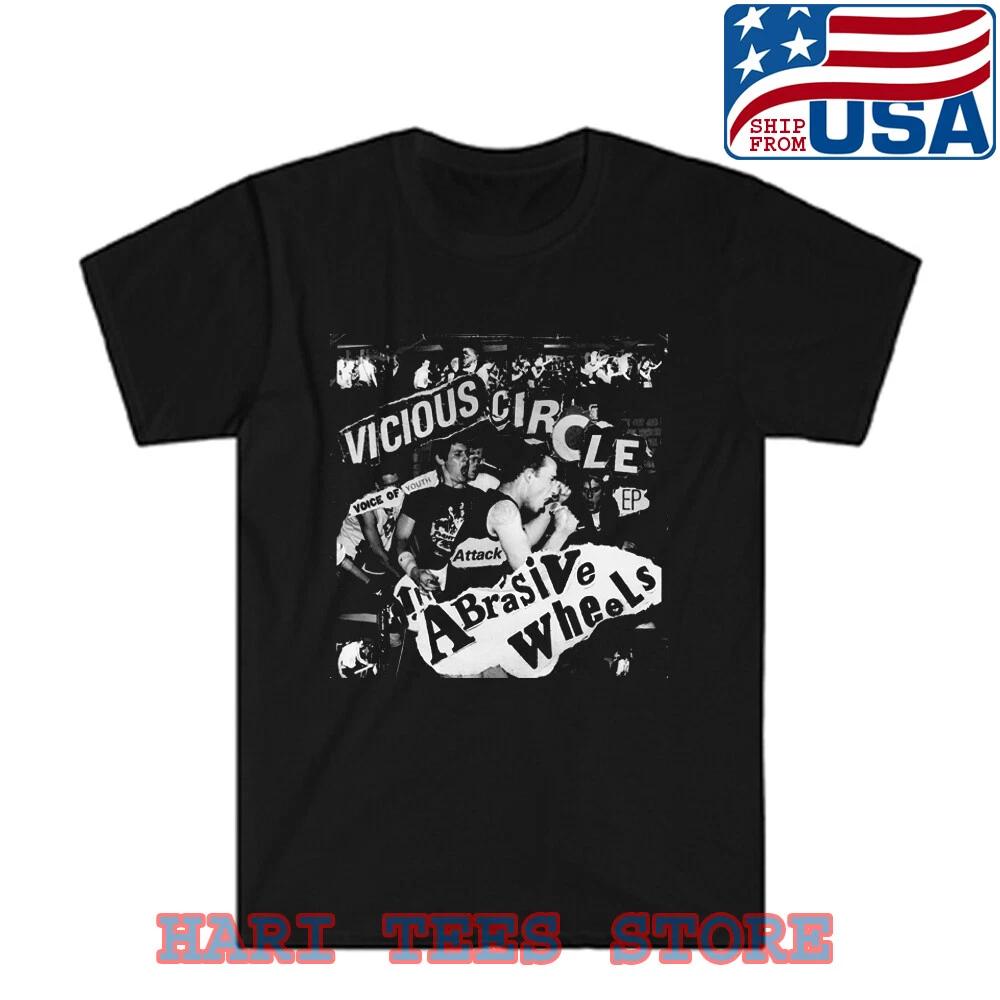 Abrasive Wheels Vicious Circle Men s Black Size S to 5XL L