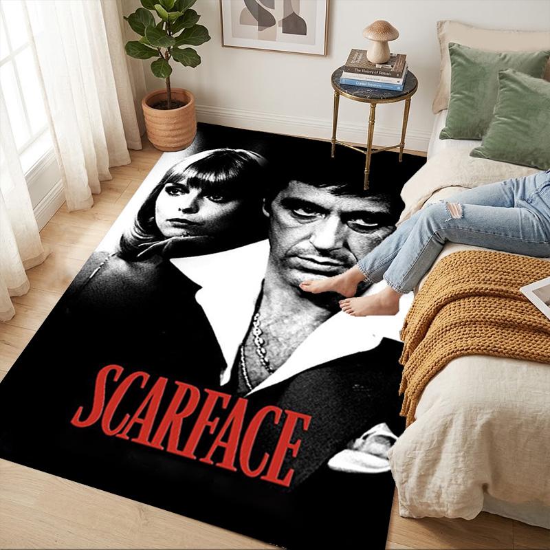 Scarface Saga Living Room Non-Slip Area Rug Soft Carpet for Bedroom Game Playroom Sofa Office Home Decor Doormat Christmas Gift C9211110