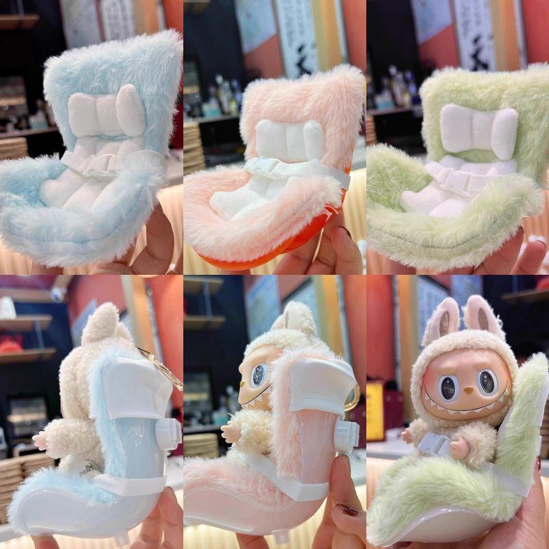 Labubu Barnesete 17cm Kawaii Plysj Sikkerhetssete Bil Luftuttaksdekorasjon Kawaii Anime Dukke Bilinteriørdekor Kreative Gaver
