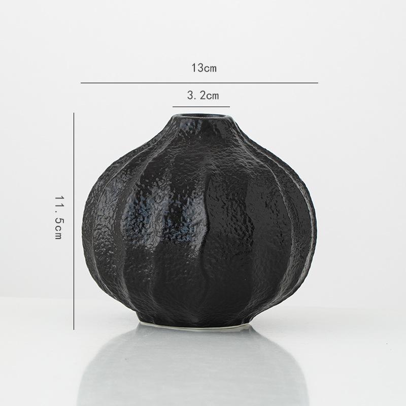 Black Minimalist Creative Decoration with Dried Flowers Flower Vases Entrance Desk Living Room Floral Arrangements Flower Vase