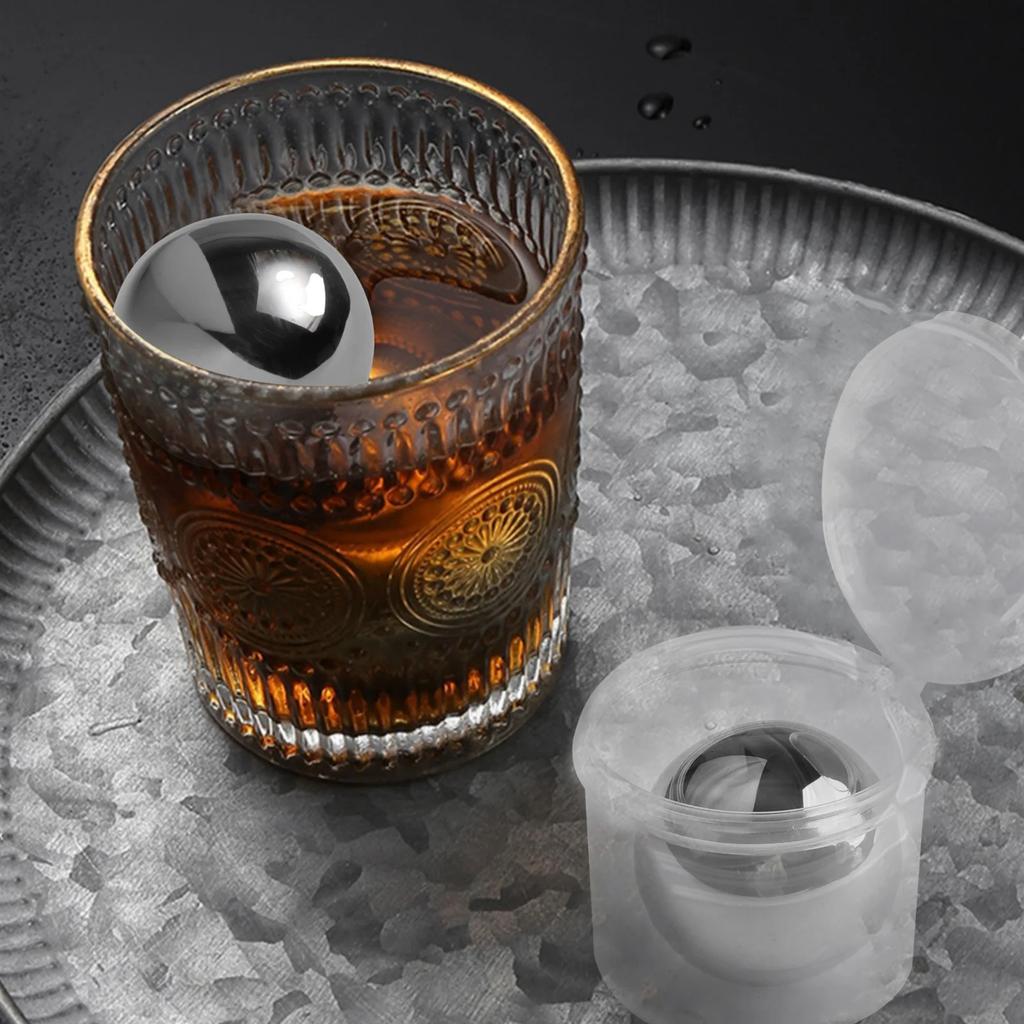 38MM Eiswürfel Eiskugeln Halten Kälte Bequem Getränk Kalt Für Whiskey Wein Edelstahl Einfach Zu Benutzen Einfach