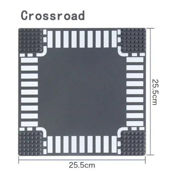 Baseplate Strade Città Strada Incrocio Dritto Curva Incrocio a T Mattoncini Base Plate 32*32 Compatibile Tutte le Marche Città