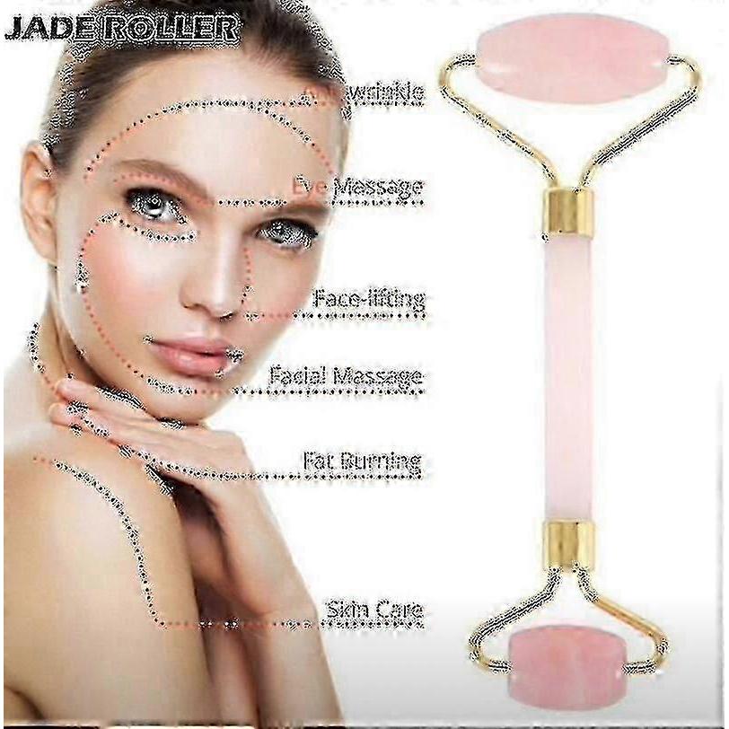 Face-lifting Massager Jade Roller Skin Care Tool Facial Massage Roller Eye Face (1 Piece, Pink)