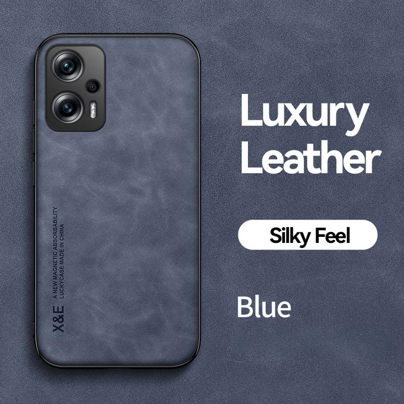 Pro Xiaomi Poco X4 GT 5G Pouzdro Luxusní Magnetický Držák do Auta Pouzdro na Telefon Pro Poko Little X4GT X 4 GT 5G Měkký Rám Kožený Zadní Kryt