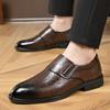 Men's business dress leather shoes men's Korean version of the trend British style one pedal autumn breathable casual men's shoes