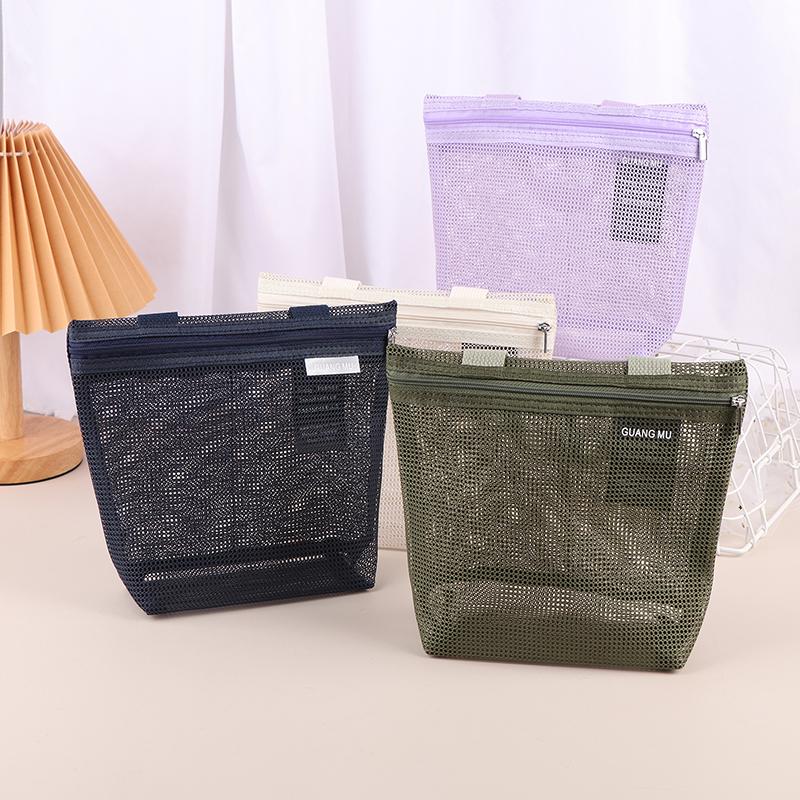 Mesh Makeup Toiletry Storage Bags Handbags Portable Travel Washing Body Shower Tools Organizer Hanging Cosmetic Organizer Pouch