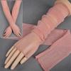 Sheer Mesh Arm Sleeves Sun Protection Gloves for Women