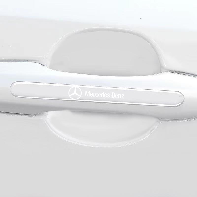 4Pcs/Set Car Door Handle Protector Sticker Auto Styling For Mercedes Benz AMG W124 W140 W163 W202 W203 W204 W210 W211 W205